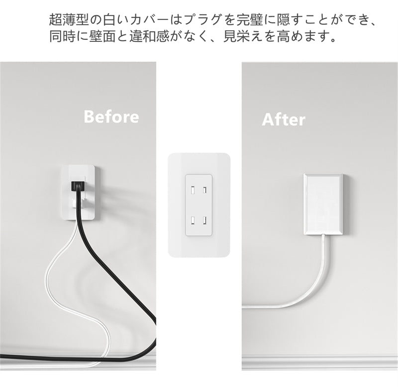 コンセント カバー 延長コード 2m 3m 5m 電源コード コンセントガード ほこりシャッター 壁に溶け込む コンセント タップ 雷ガード 9個口 OAタップ 電源タップ安全 ベビーガード タップ