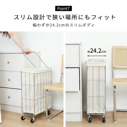 【MSCIEN】ランドリーバスケット折り畳み式 キャスター 付き 大容量 45L 防水 おしゃれ  ランドリーバッグ ランドリーストレージ ランドリースクエアバスケット 布製 布付き 洗濯かご 送料脱衣かご インテリア 省スペース