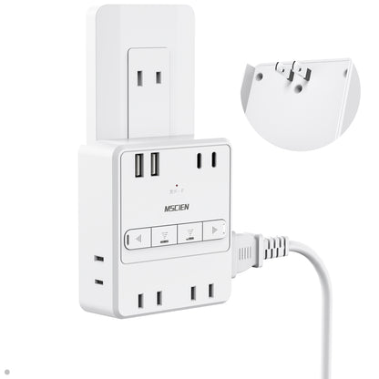【MSCIEN】電源タップ usb付き コンセント 小型軽量 個別スイッチ usb  2個usb-c 2個usb-a 4個AC口 USB-C コンセントタップ 雷ガードoaタップ 直挿しタップ たこあし マルチタップ 1875w定格出力