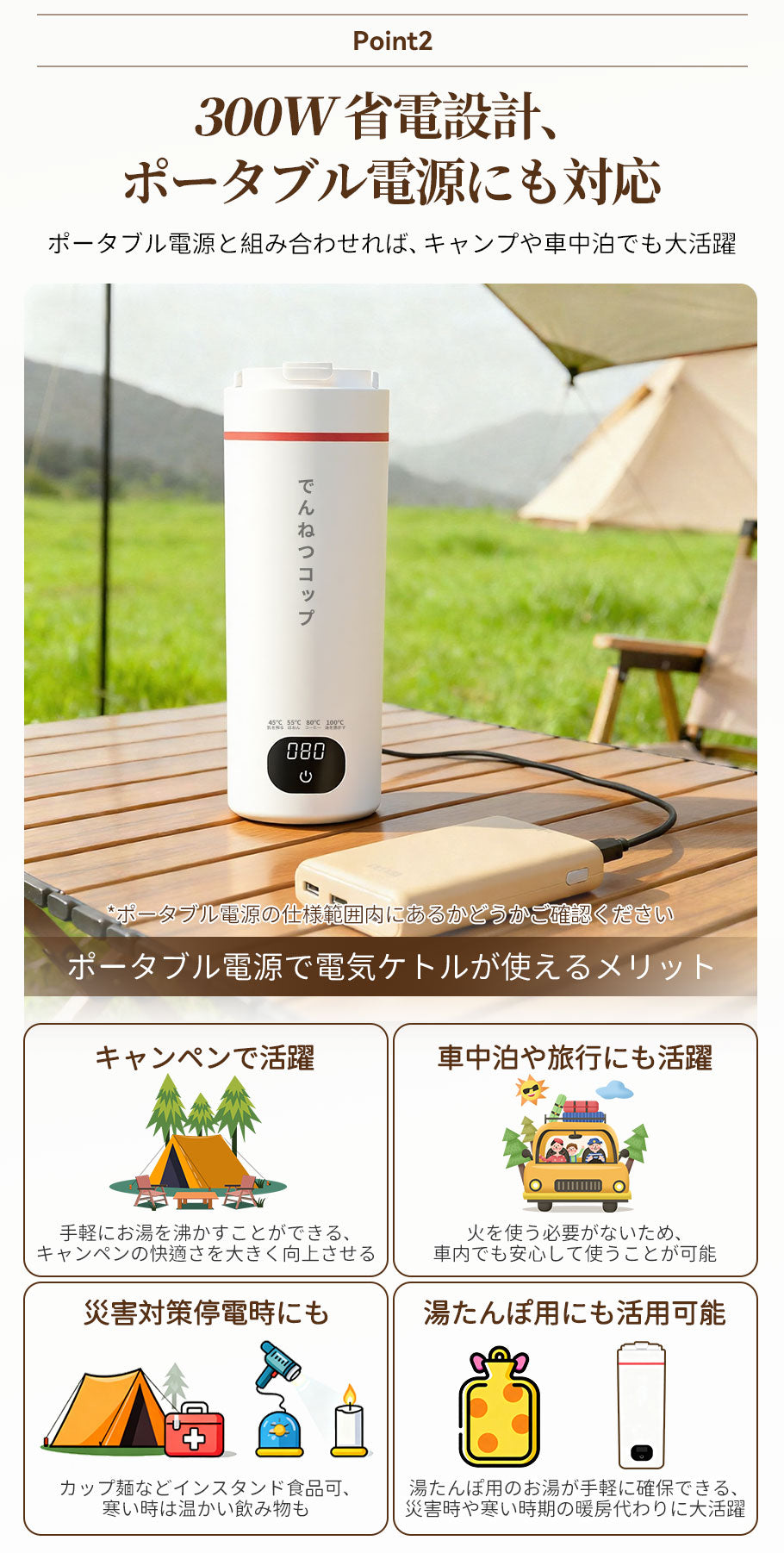 【MSCIEN】気カップ 電気ケトル 電気ポット おしゃれ 450ML 軽量 ミニ電気ボトル 魔法瓶ポット ポータブル オフィス 旅行 ワンプッシュ オープン 持ち運び 自動電源OFF 6分間沸騰  母の日ギフト 持ち運び 4段温度調節