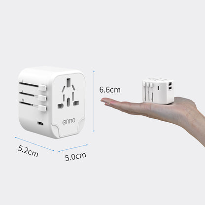 正規品  海外 変換プラグ マルチ変換プラグ 全世界対応 aタイプ oタイプ cタイプ bfタイプ USB2ポート付  type-c 1ポート付き 電源プラグ スマホ iPhone 充電 コンセント 世界150ヵ国以上対応